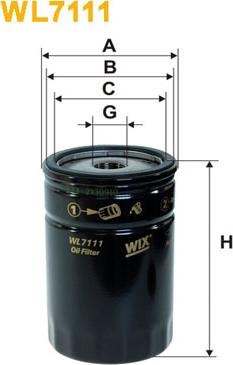 WIX Filters WL7111 - Масляный фильтр autosila-amz.com