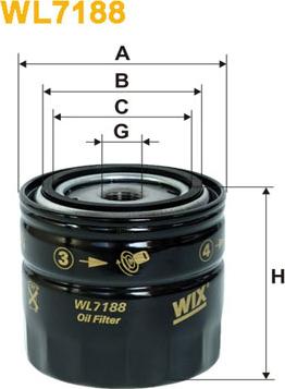 WIX Filters WL7188 - Масляный фильтр autosila-amz.com