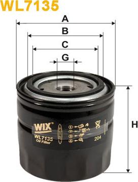 WIX Filters WL7135 - Масляный фильтр autosila-amz.com