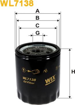 WIX Filters WL7138 - Масляный фильтр autosila-amz.com