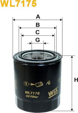 WIX Filters WL7175 - Масляный фильтр autosila-amz.com