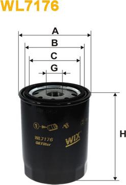 WIX Filters WL7176 - Масляный фильтр autosila-amz.com