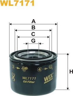 WIX Filters WL7171 - Масляный фильтр autosila-amz.com
