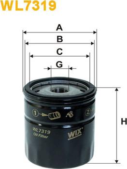 WIX Filters WL7319 - Масляный фильтр autosila-amz.com