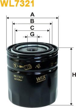 WIX Filters WL7321 - Масляный фильтр autosila-amz.com