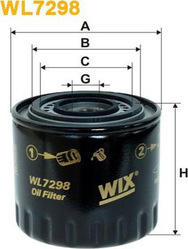 WIX Filters WL7298 - Масляный фильтр autosila-amz.com