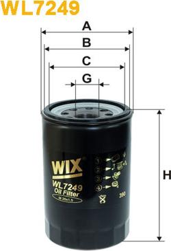 WIX Filters WL7249 - Масляный фильтр autosila-amz.com