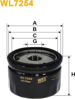 WIX Filters WL7254 - Масляный фильтр autosila-amz.com