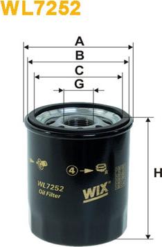 WIX Filters WL7252 - Масляный фильтр autosila-amz.com