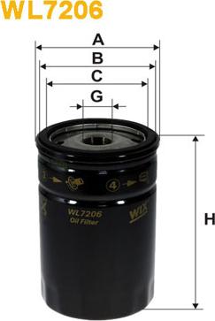 WIX Filters WL7206 - Масляный фильтр autosila-amz.com