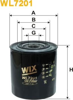 WIX Filters WL7201 - Масляный фильтр autosila-amz.com