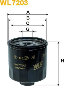 WIX Filters WL7203 - Масляный фильтр autosila-amz.com