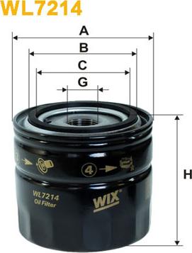 WIX Filters WL7214 - Масляный фильтр autosila-amz.com