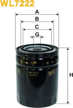 WIX Filters WL7222 - Масляный фильтр autosila-amz.com