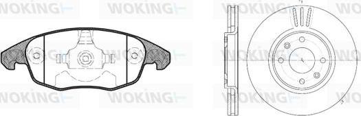 Woking 813483.00 - Дисковый тормозной механизм, комплект autosila-amz.com