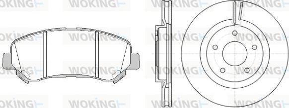 Woking 812183.00 - Дисковый тормозной механизм, комплект autosila-amz.com