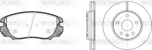 Woking 812853.00 - Дисковый тормозной механизм, комплект autosila-amz.com