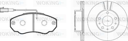 Woking 88603.00 - Дисковый тормозной механизм, комплект autosila-amz.com