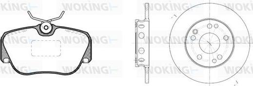 Woking 83843.00 - Дисковый тормозной механизм, комплект autosila-amz.com