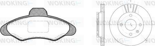 Woking 82313.00 - Дисковый тормозной механизм, комплект autosila-amz.com