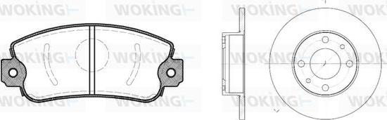 Woking 82723.00 - Дисковый тормозной механизм, комплект autosila-amz.com