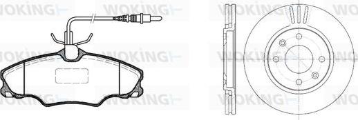 Woking 87033.00 - Дисковый тормозной механизм, комплект autosila-amz.com