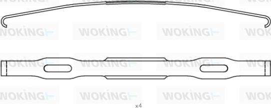 Woking ACA8531.00 - Комплектующие для колодок дискового тормоза autosila-amz.com
