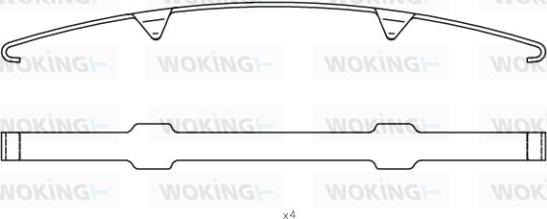 Woking ACA8533.00 - Комплектующие для колодок дискового тормоза autosila-amz.com