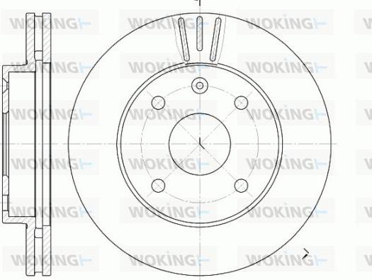 Woking D6959.10 - Тормозной диск autosila-amz.com