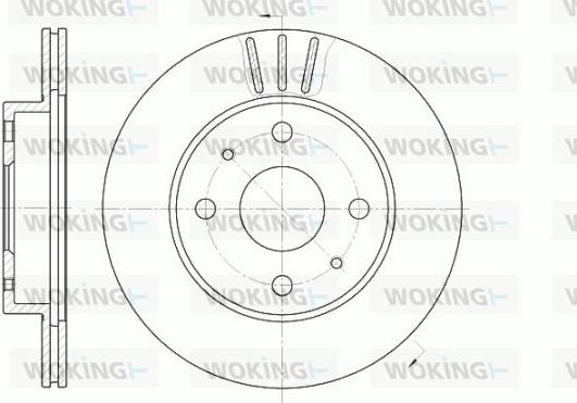 Woking D6954.10 - Тормозной диск autosila-amz.com
