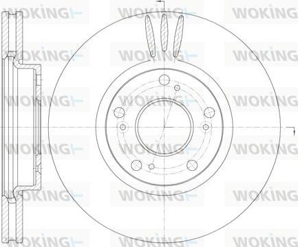Woking D6985.10 - Тормозной диск autosila-amz.com