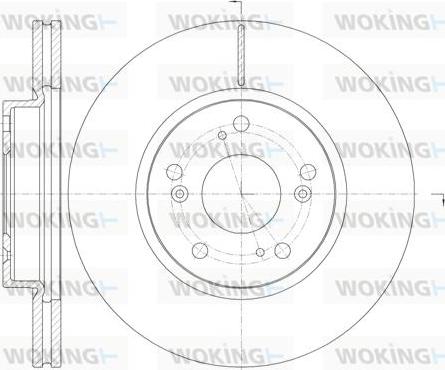 Woking D6986.10 - Тормозной диск autosila-amz.com