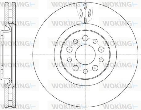 Woking D6980.10 - Тормозной диск autosila-amz.com