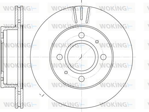 Woking D6927.10 - Тормозной диск autosila-amz.com