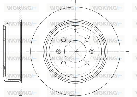 Woking D6498.00 - Тормозной диск autosila-amz.com