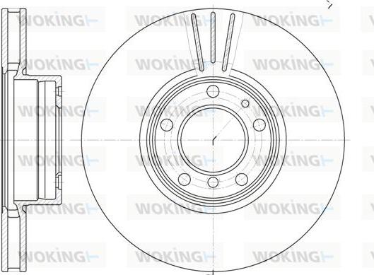 Woking D6599.10 - Тормозной диск autosila-amz.com