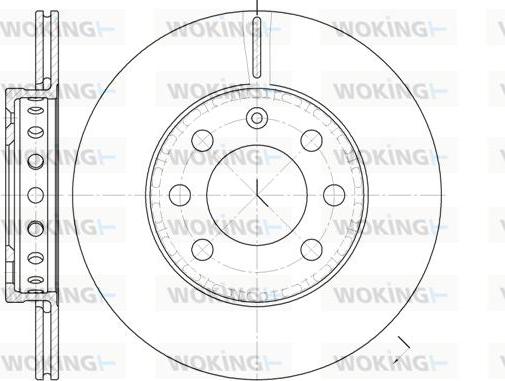 Woking D6595.00 - Тормозной диск autosila-amz.com