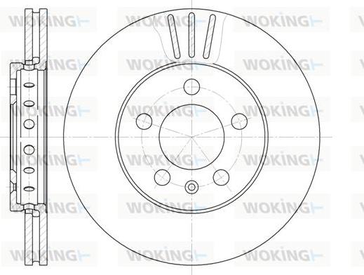 Woking D6545.10 - Тормозной диск autosila-amz.com