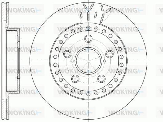 Woking D6561.10 - Тормозной диск autosila-amz.com