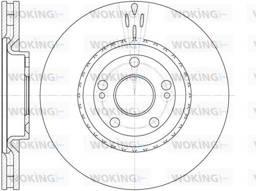 Woking D6696.10 - Тормозной диск autosila-amz.com