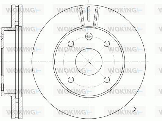 Woking D6656.10 - Тормозной диск autosila-amz.com
