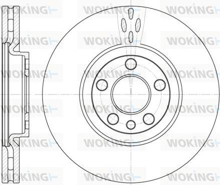 Woking D6658.10 - Тормозной диск autosila-amz.com