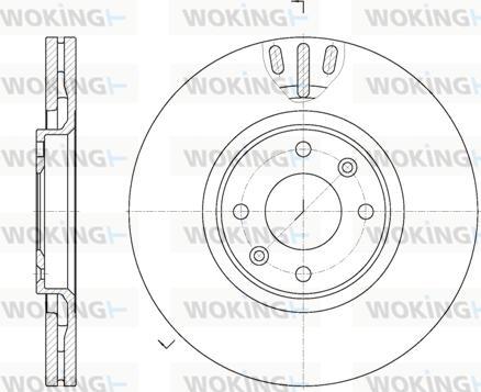 Woking D6657.10 - Тормозной диск autosila-amz.com