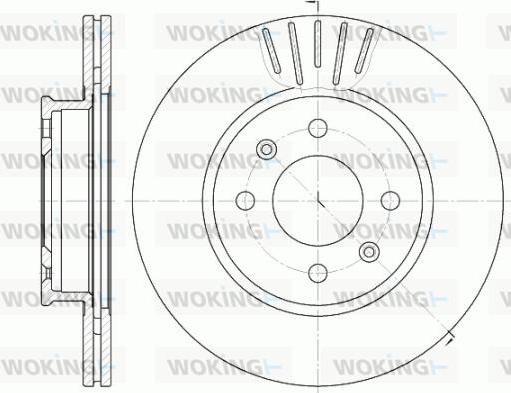 Woking D6666.10 - Тормозной диск autosila-amz.com