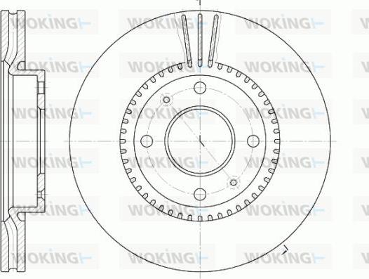 Woking D6668.10 - Тормозной диск autosila-amz.com