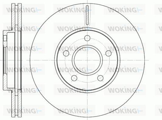 Woking D6662.10 - Тормозной диск autosila-amz.com