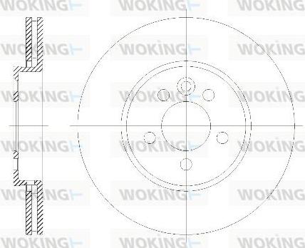 Woking D6614.10 - Тормозной диск autosila-amz.com