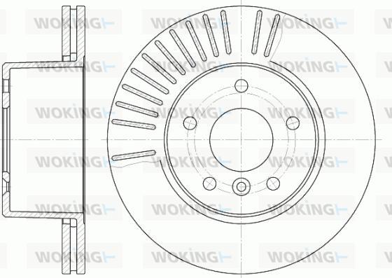 Woking D6638.10 - Тормозной диск autosila-amz.com