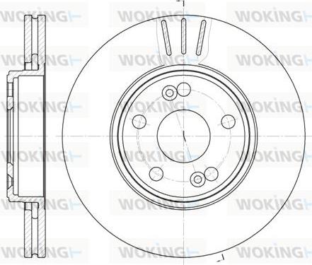 Woking D6622.10 - Тормозной диск autosila-amz.com