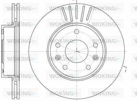 Woking D6670.10 - Тормозной диск autosila-amz.com